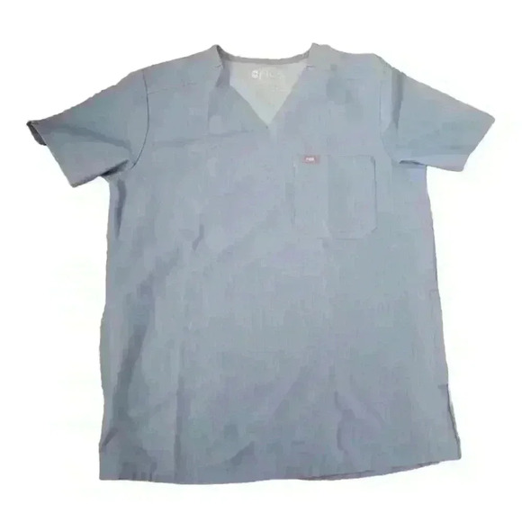 Figs Womens Blue Gray 3 Pocket Technical Collection Srub Top S - Picture 1 of 9